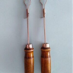 Wooden with Chrome Plated Test Tube Holder  – Pack of 2